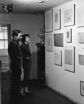Robert Rauschenberg with Gloria McDarrah at his Front Street studio