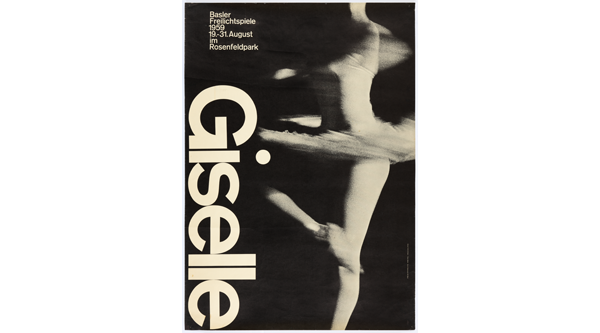 Artwork image, Armin Hofmann's Giselle Ballet, Basel poster