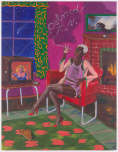 Artwork image, Robert Colescott Colored TV
