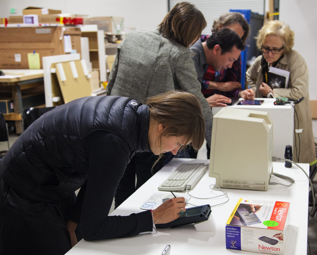 ​Media conservator Martina Haidvogl work at the Collections Center