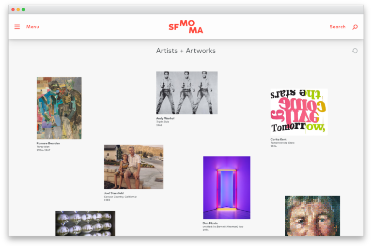 SFMOMA artist and artworks page