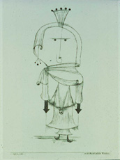 Klee, drawing of woman wearing crown
