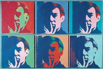 Andy Warhol six self portraits painting