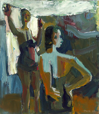 David Park, painting of two women bathing