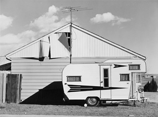 Robert Adams, photo of trailer in front of house