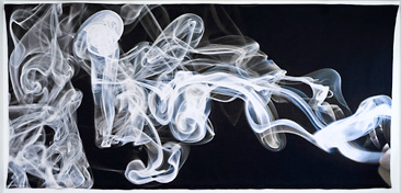 Pae White, white smoke on black background