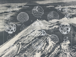 Buckminster Fuller geodesic dome print