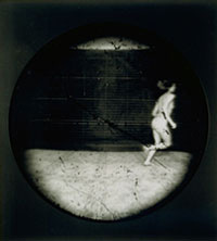 steven pippin black and white photograph woman running
