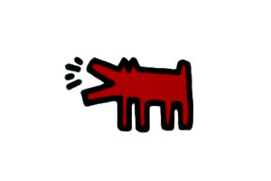 Haring red barking dog