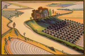 thibaud landscape painting of farmland
