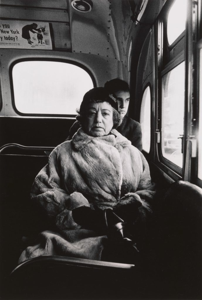 Artwork image, Diane Arbus, Lady on a bus, N.Y.C.