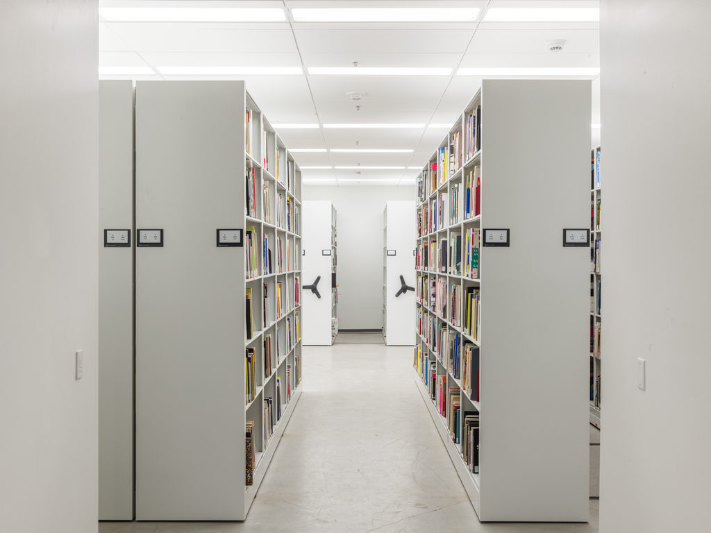 The stacks in the SFMOMA library
