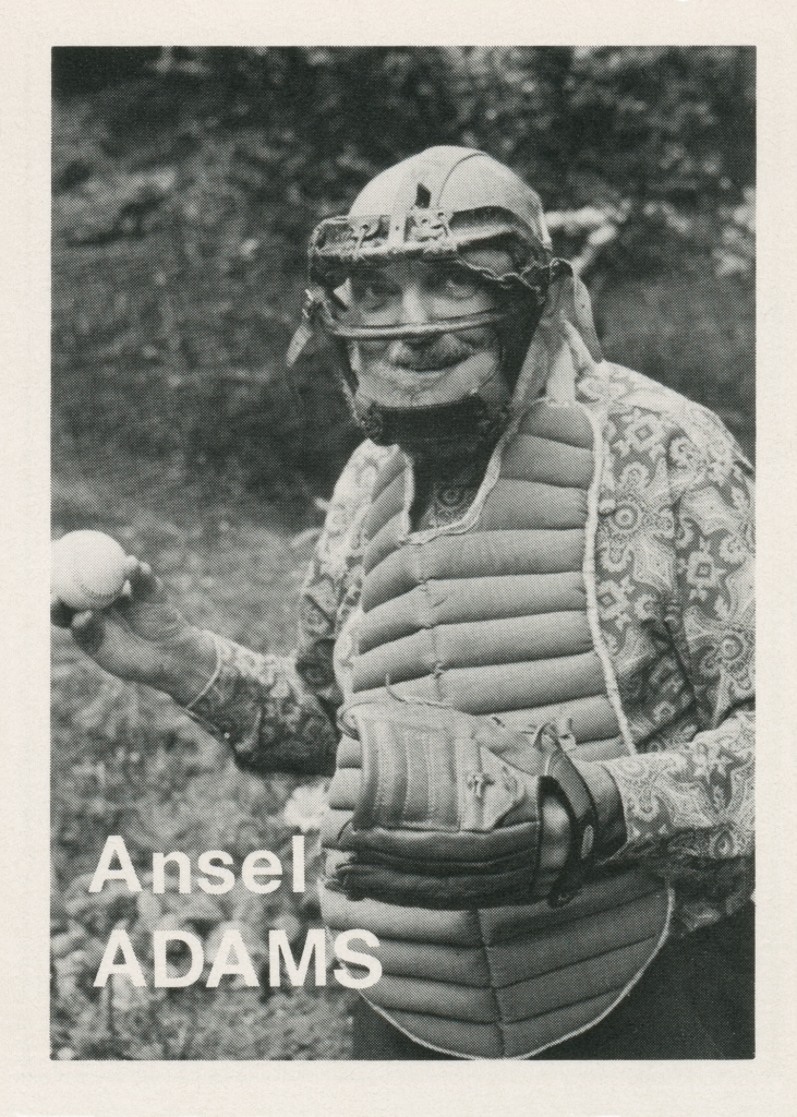 Artwork image, Mike Mandel, Baseball photographer trading card Ansel Adams