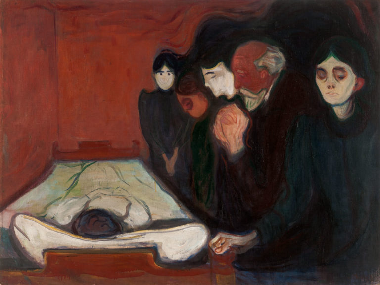 Artwork image, ​Edvard Munch, Ved dødssengen (At the Deathbed)