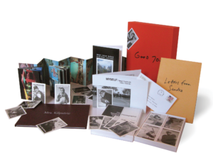 A product shot of photos, letters, and other ephemera, Mike Mandel Good 70s
