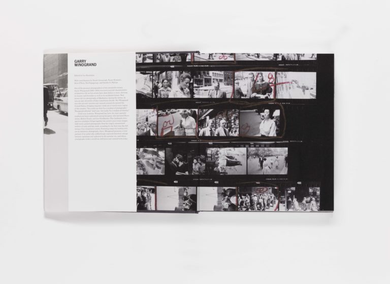 Garry Winogrand publication front end sheet