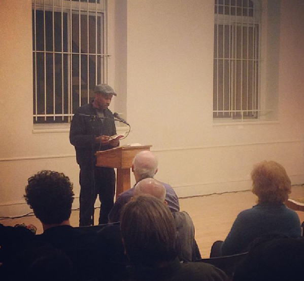 Will Alexander reading at the Poetry Project, December 10, 2014. Photo: Laura Henricksen.