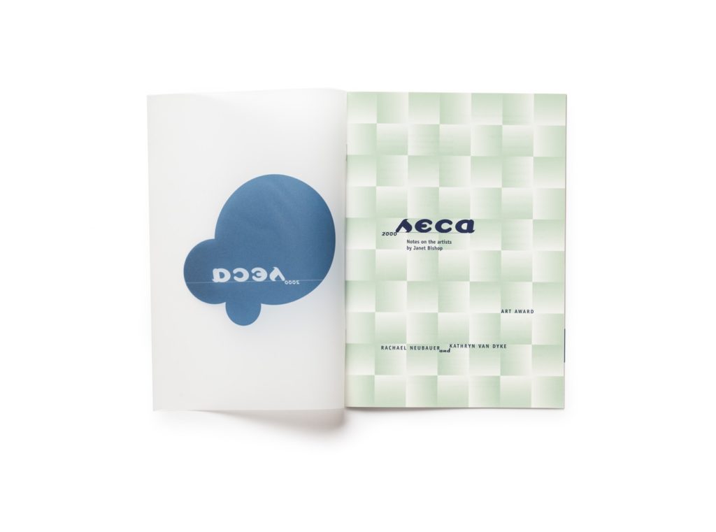 2000 SECA Art Award publication cover with outside flap open