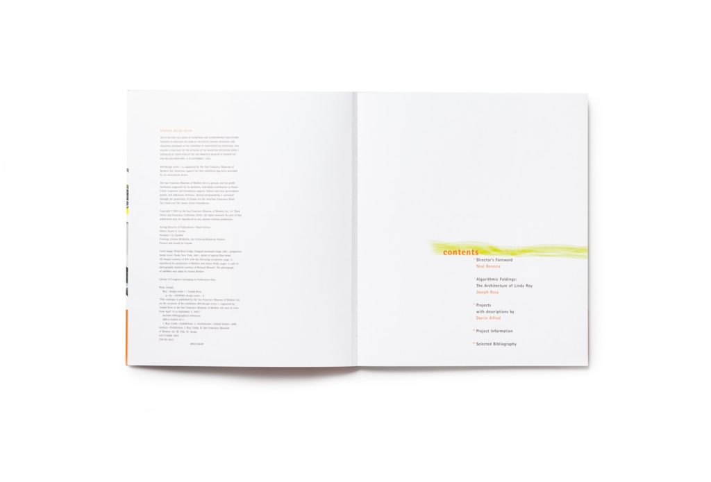 ROY: design series 1 publication table of contents