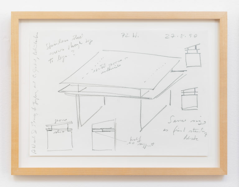 Donald Judd drawings for building a desk