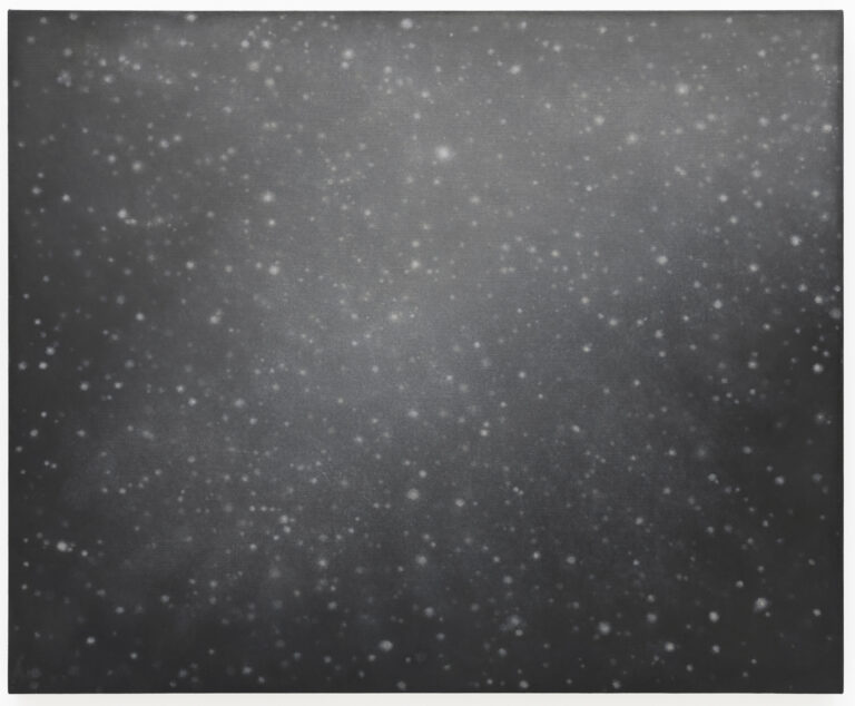 blurred image of stars in a dark sky, Vija Celmins