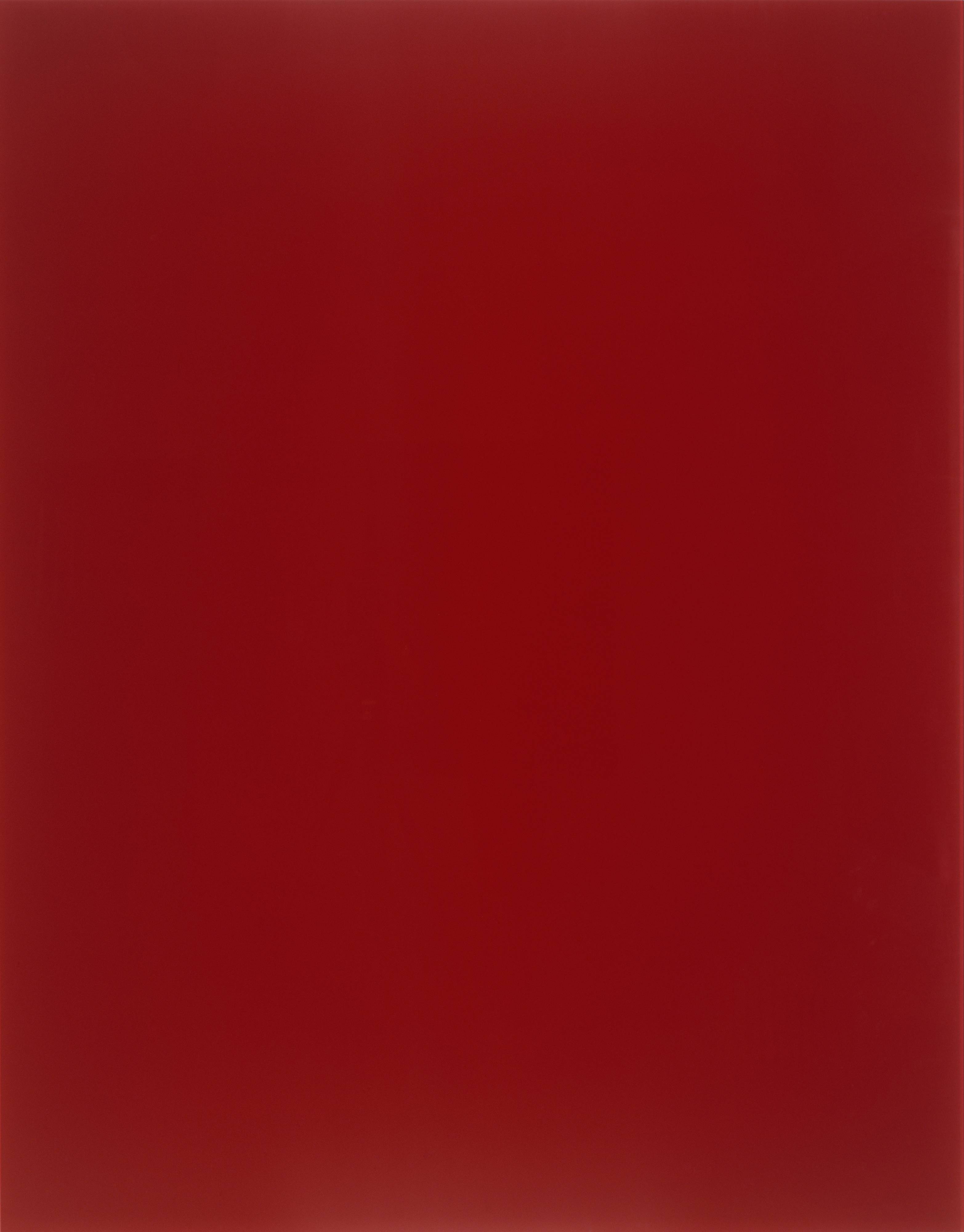 A painting that is completely blood red in color.