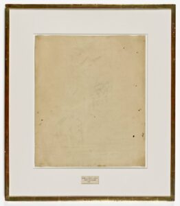 Simple, thin frame around yellowed paper with erased smudges and spots.