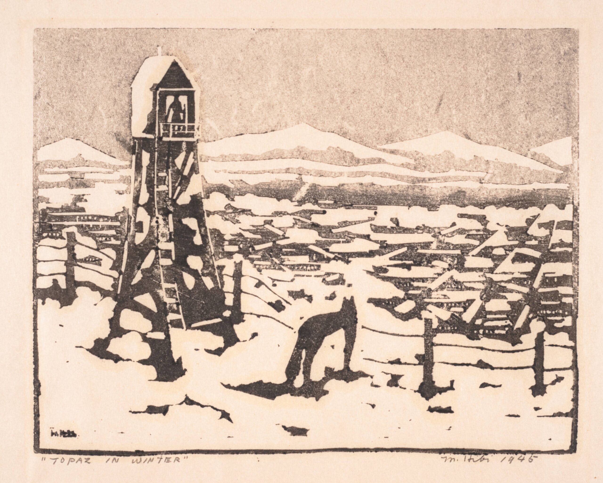 George Matsusaburo Hibi, Topaz in Winter, 1945 · SFMOMA