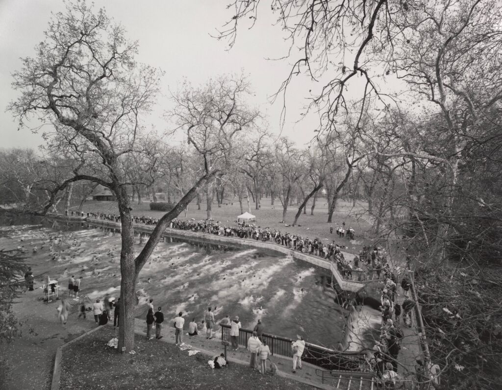 Geoff Fricker, Inner Tubes on Labor Day, Sacramento River, 1996 · SFMOMA