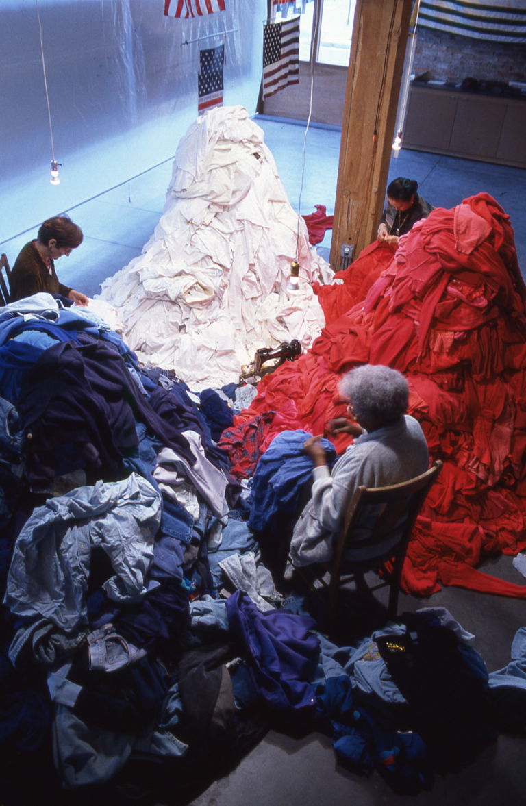 Suzanne Lacy, Susanne Cockrell, and Britta Kathmeyer, Alterations, 1994–95; 2019 installation view at SFMOMA; © Suzanne Lacy