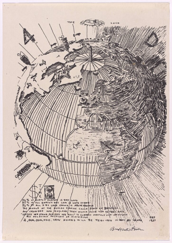 Buckminster Fuller, 4D Time World, From The 4D Time Lock Portfolio ...