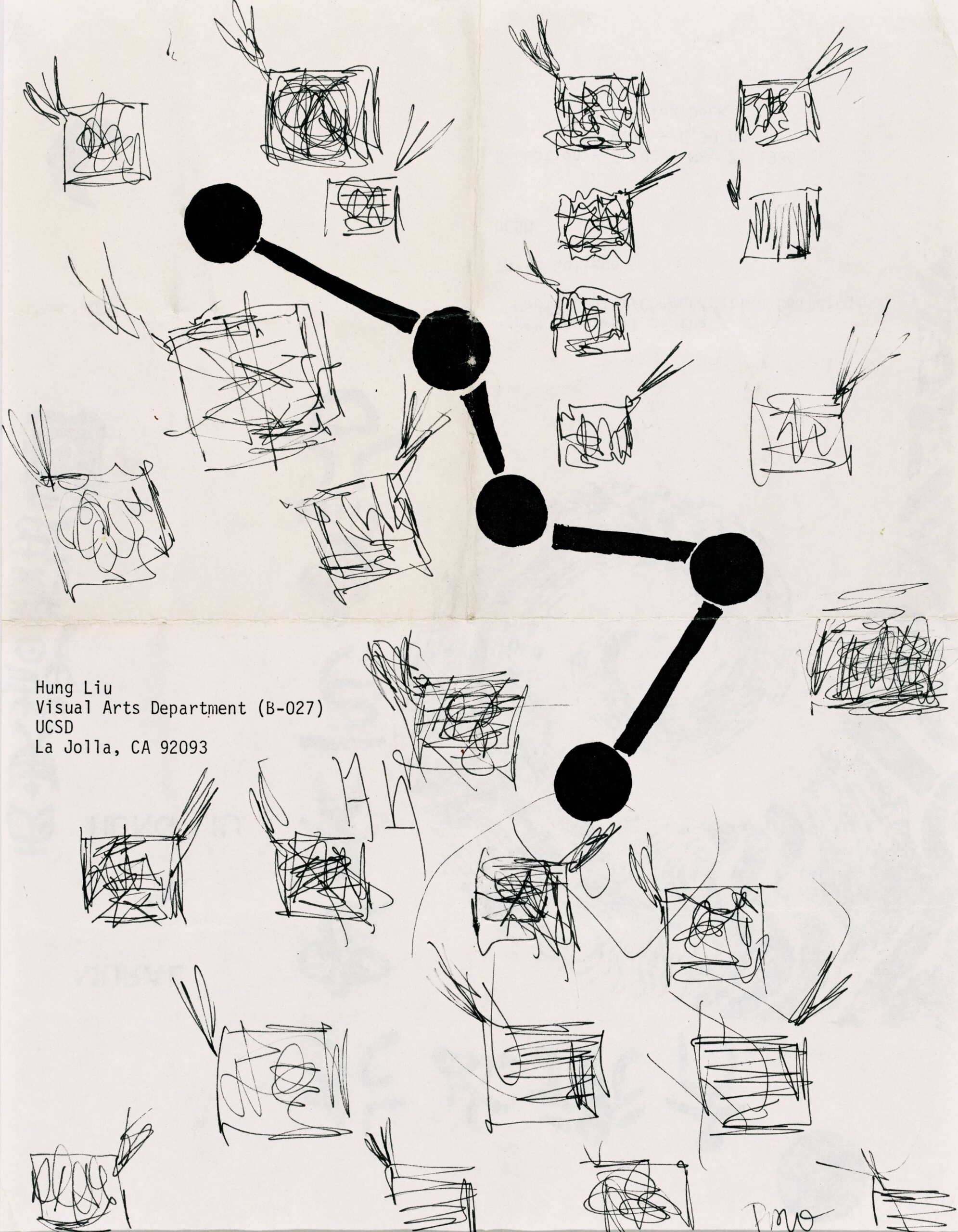 Nam June Paik, Hung Liu Drawing, 1986 · SFMOMA