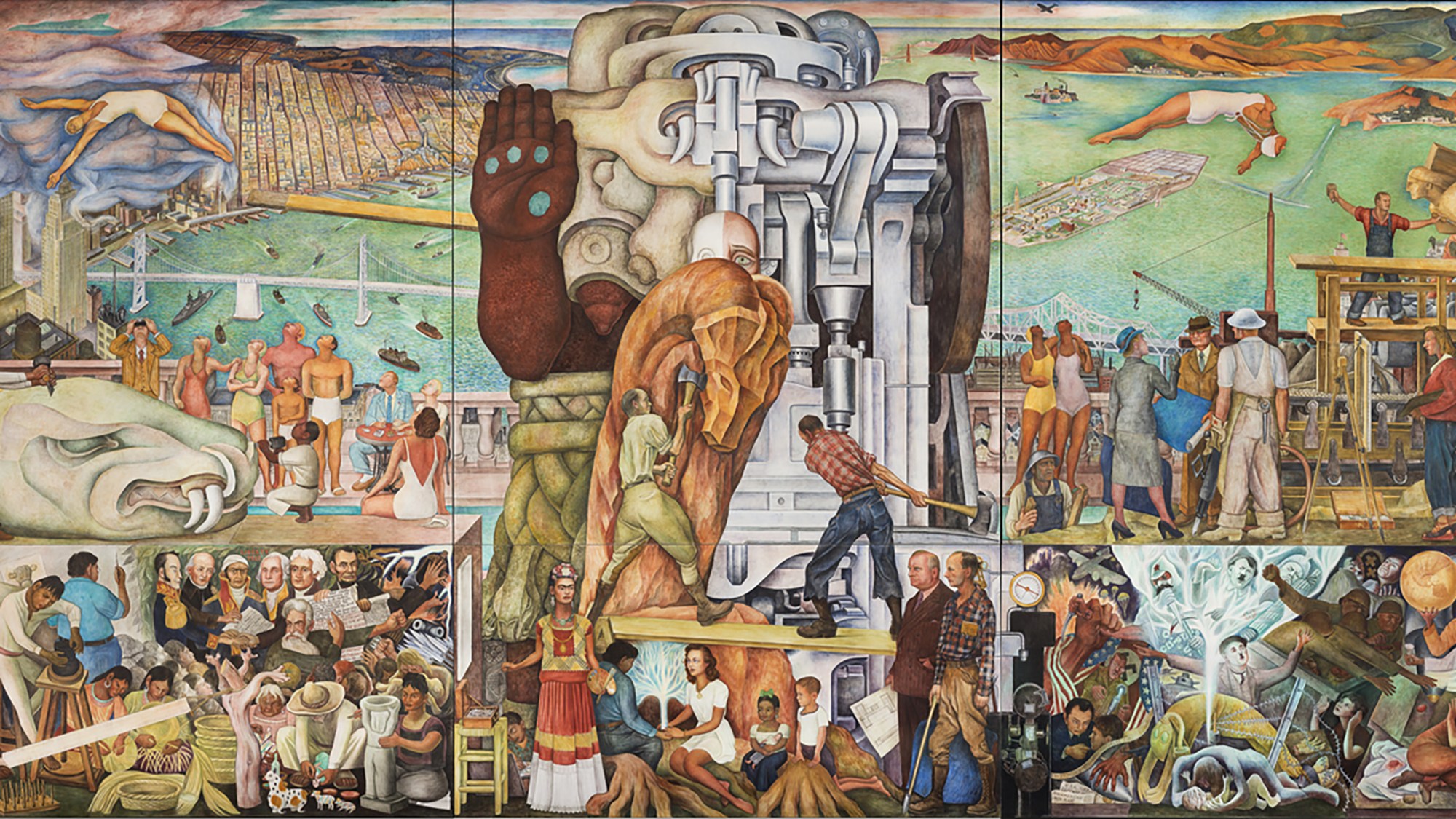 Diego Rivera Man at Crossroads, Diego Rivera, Pan-American Unity