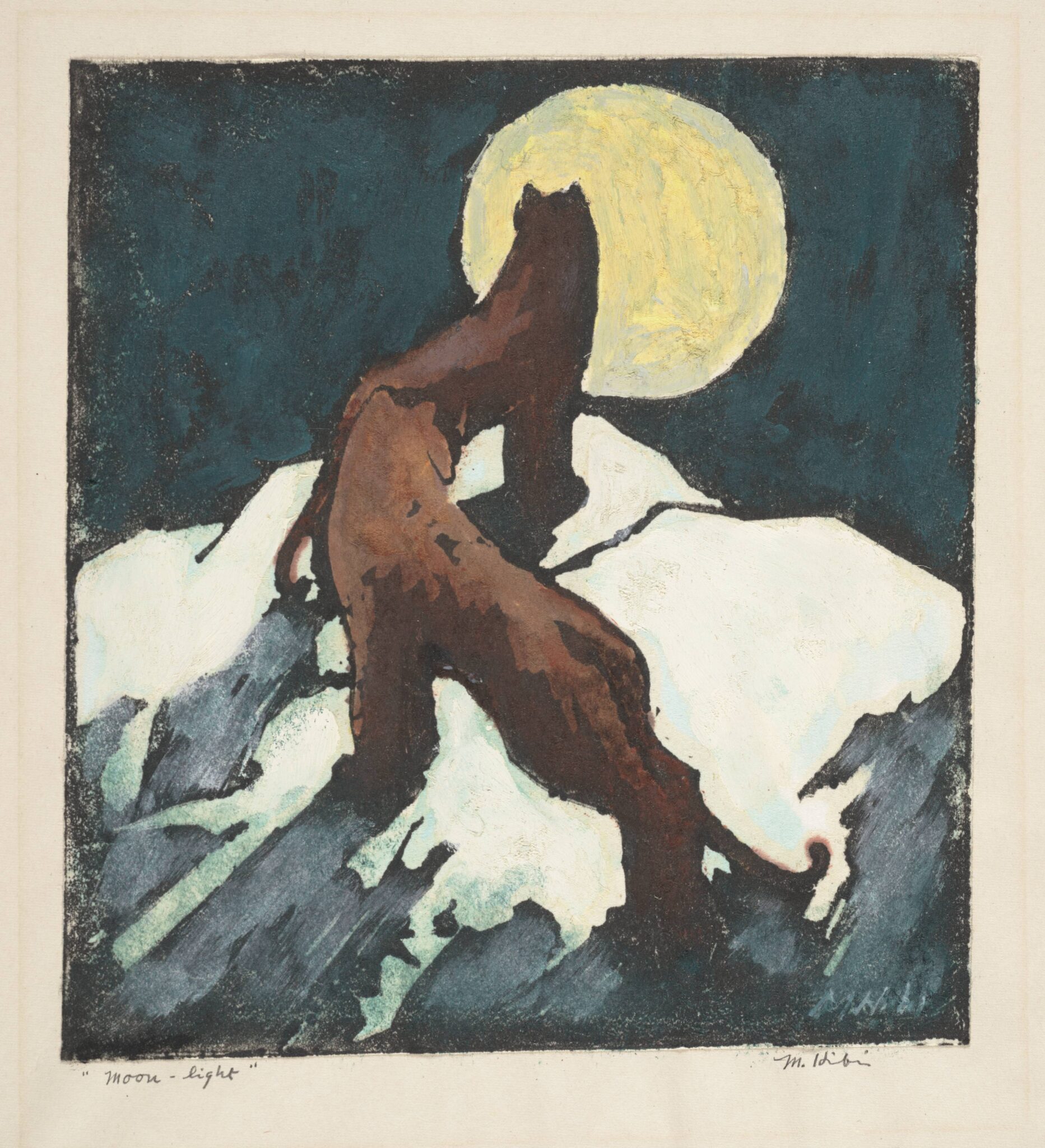 George Matsusaburo Hibi, Moonlight, 1945 · SFMOMA