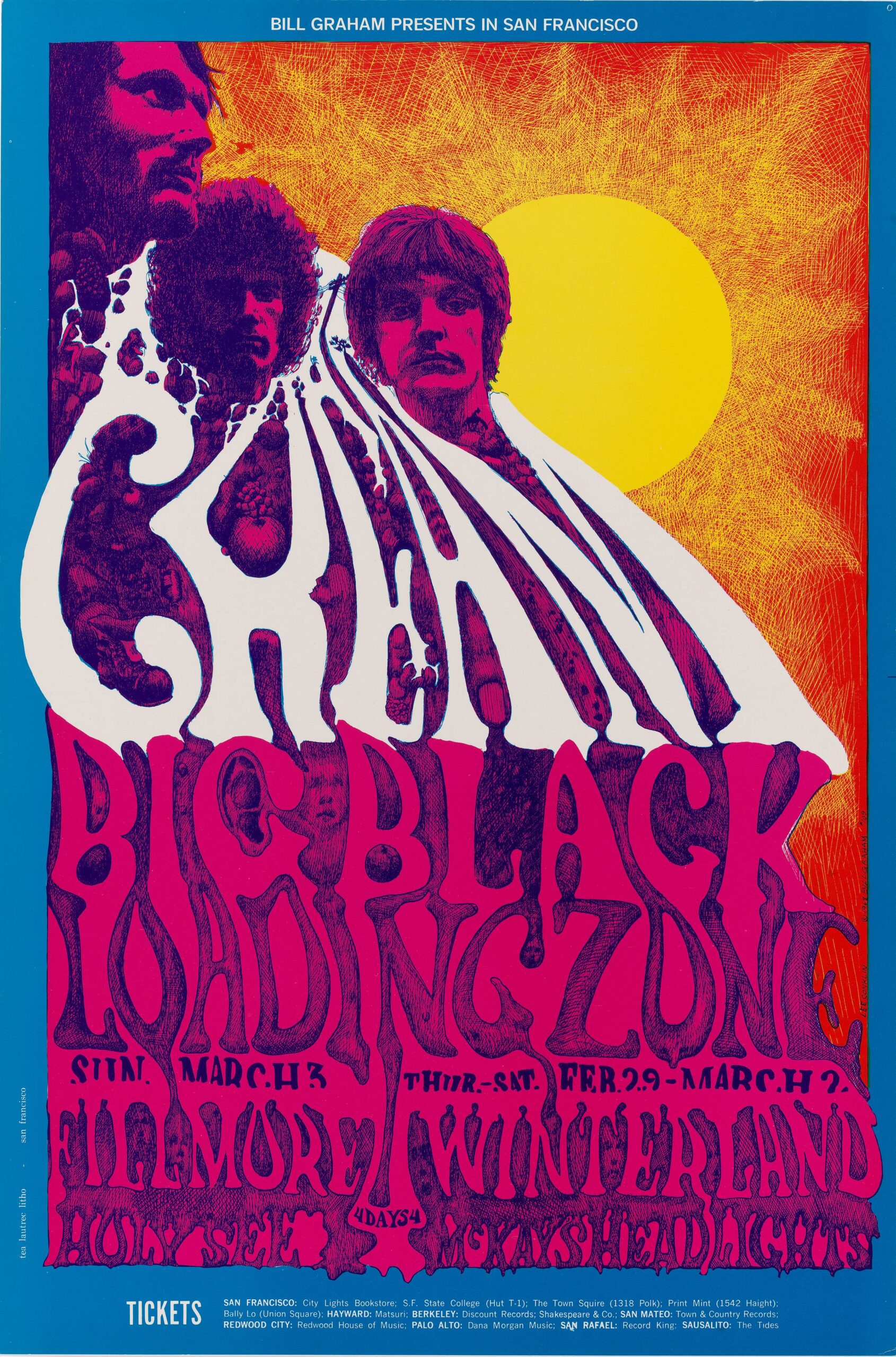 Lee Conklin, Cream, Big Black Loading Zone; Winterland, February 29 ...