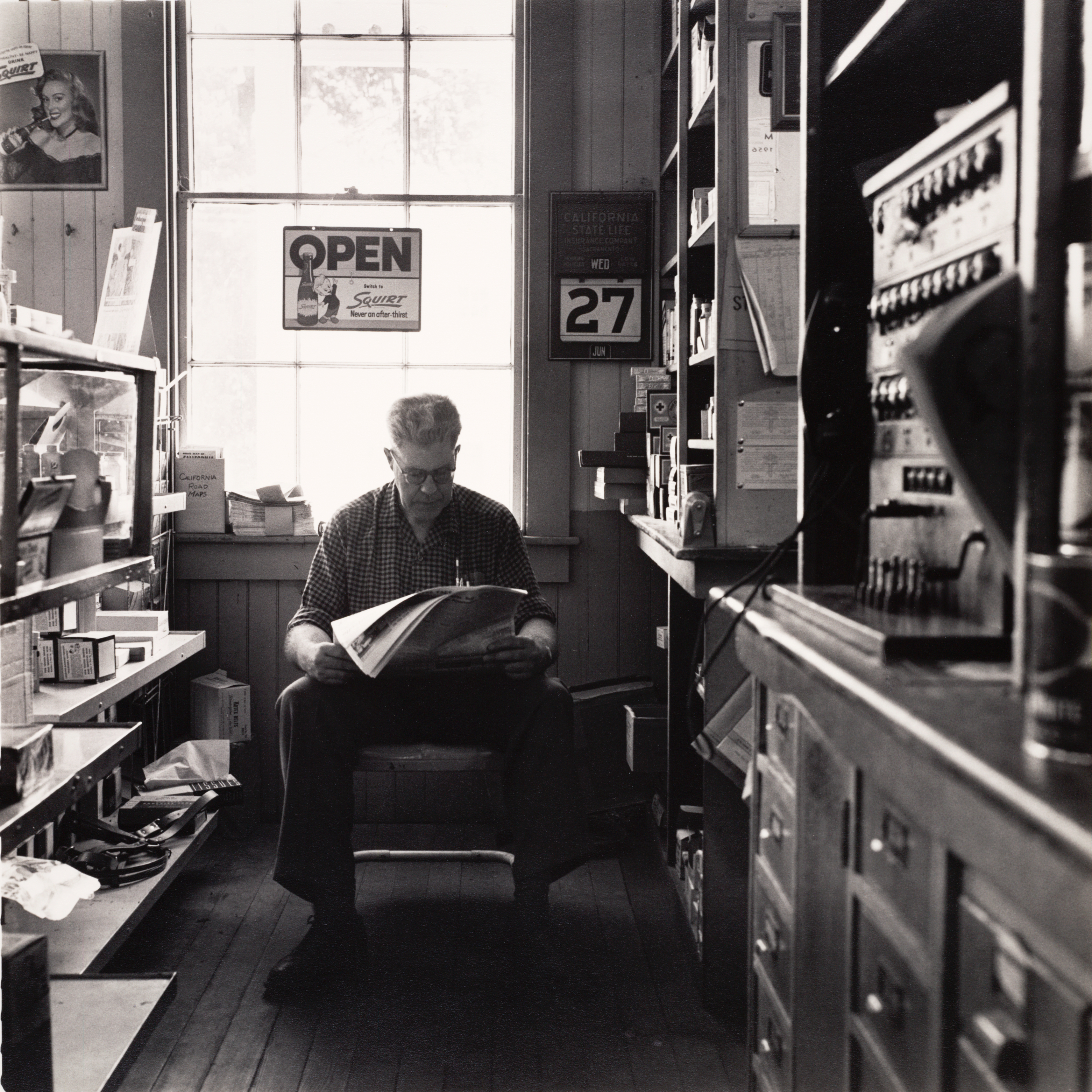 Albert A. McKenzie Storekeeper, inside Cook, McKenzie and Son Store, from the series Death of a Valley