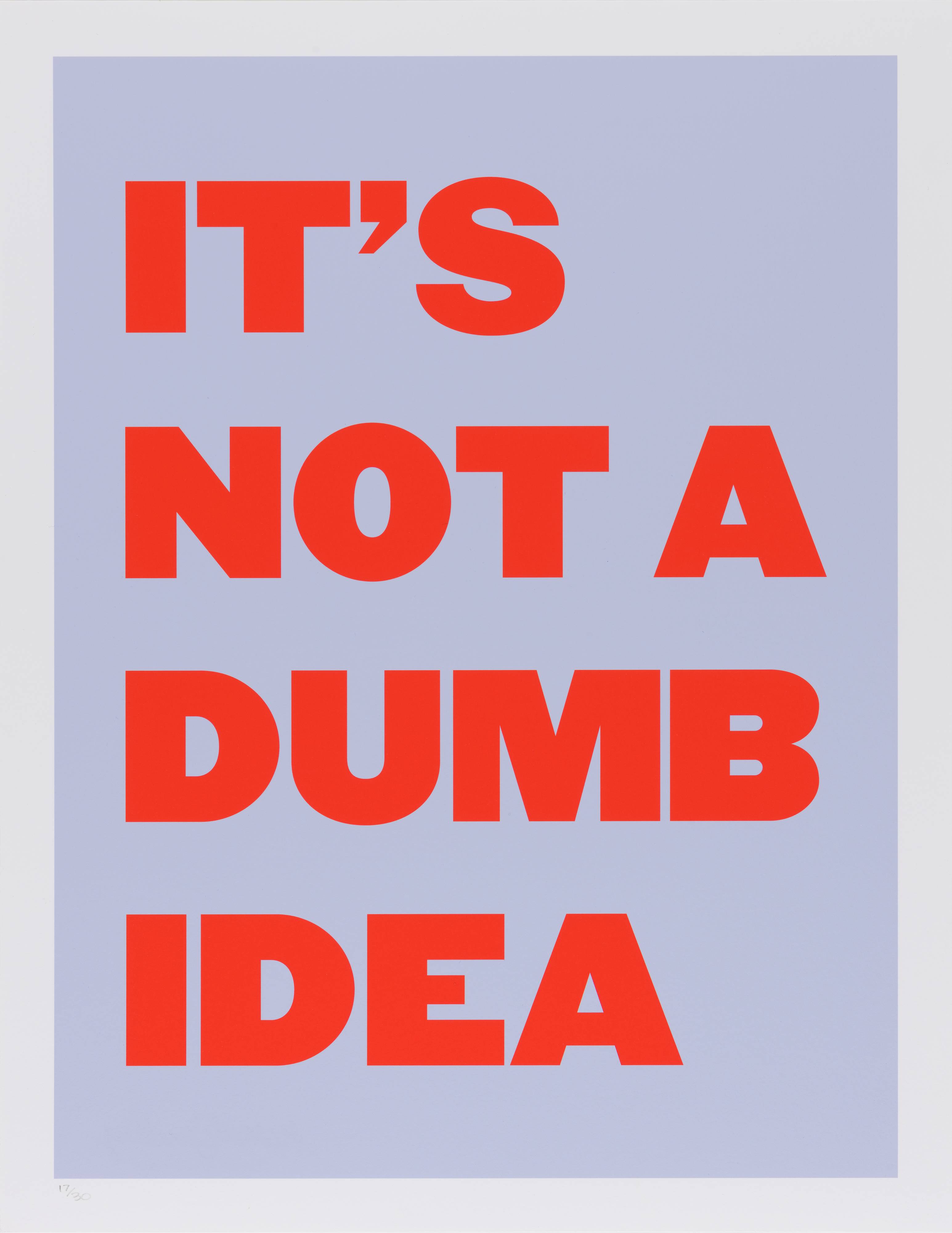 It’s Not A Dumb Idea, from the series Advice from my 80 Year-Old-Self