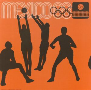 1968 Mexico City Olympics: Volleyball poster