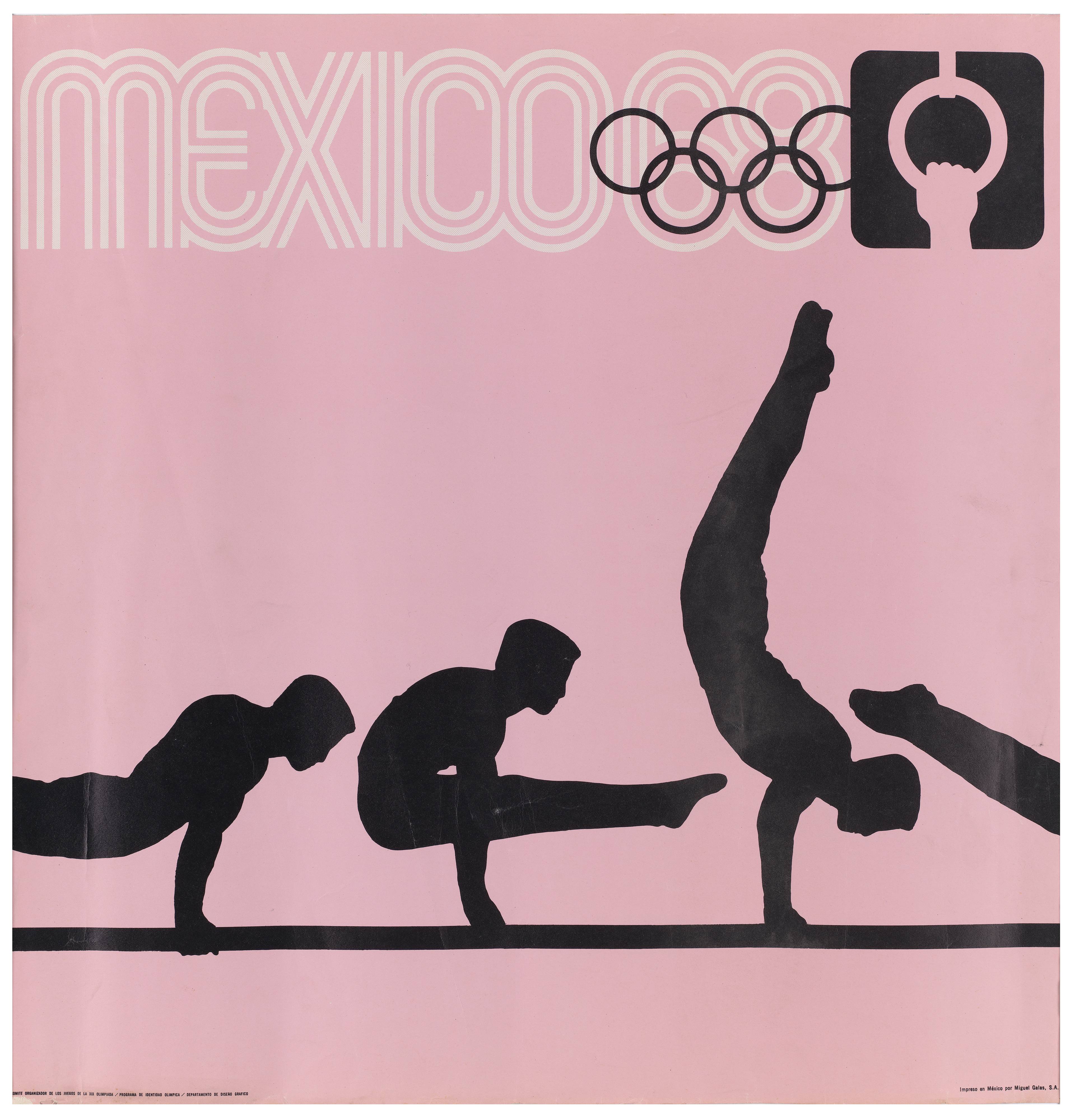 Lance Wyman 1968 Mexico City Olympics Gymnastics Poster Ca 1968 · Sfmoma