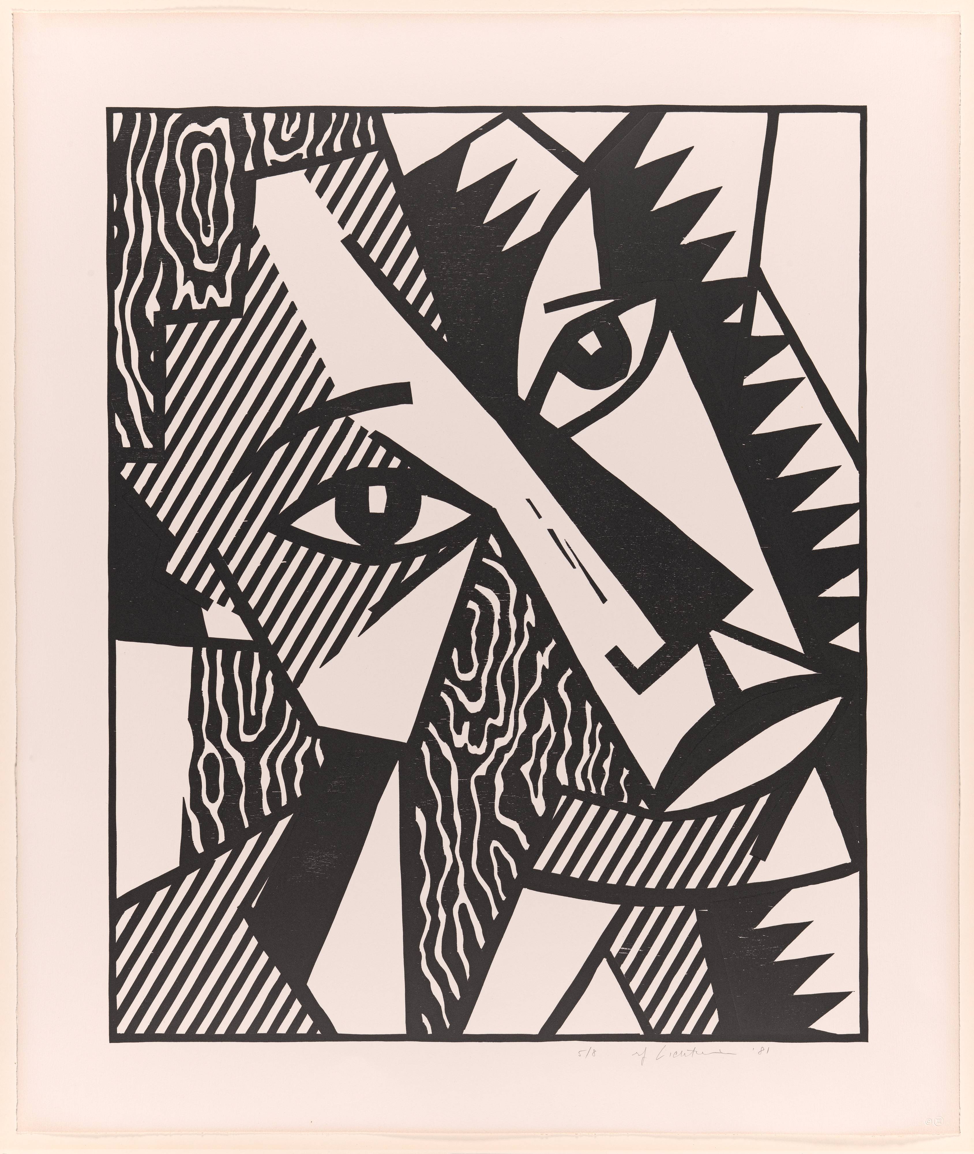 Roy Lichtenstein, Head (Black State), 1980/1981 · SFMOMA