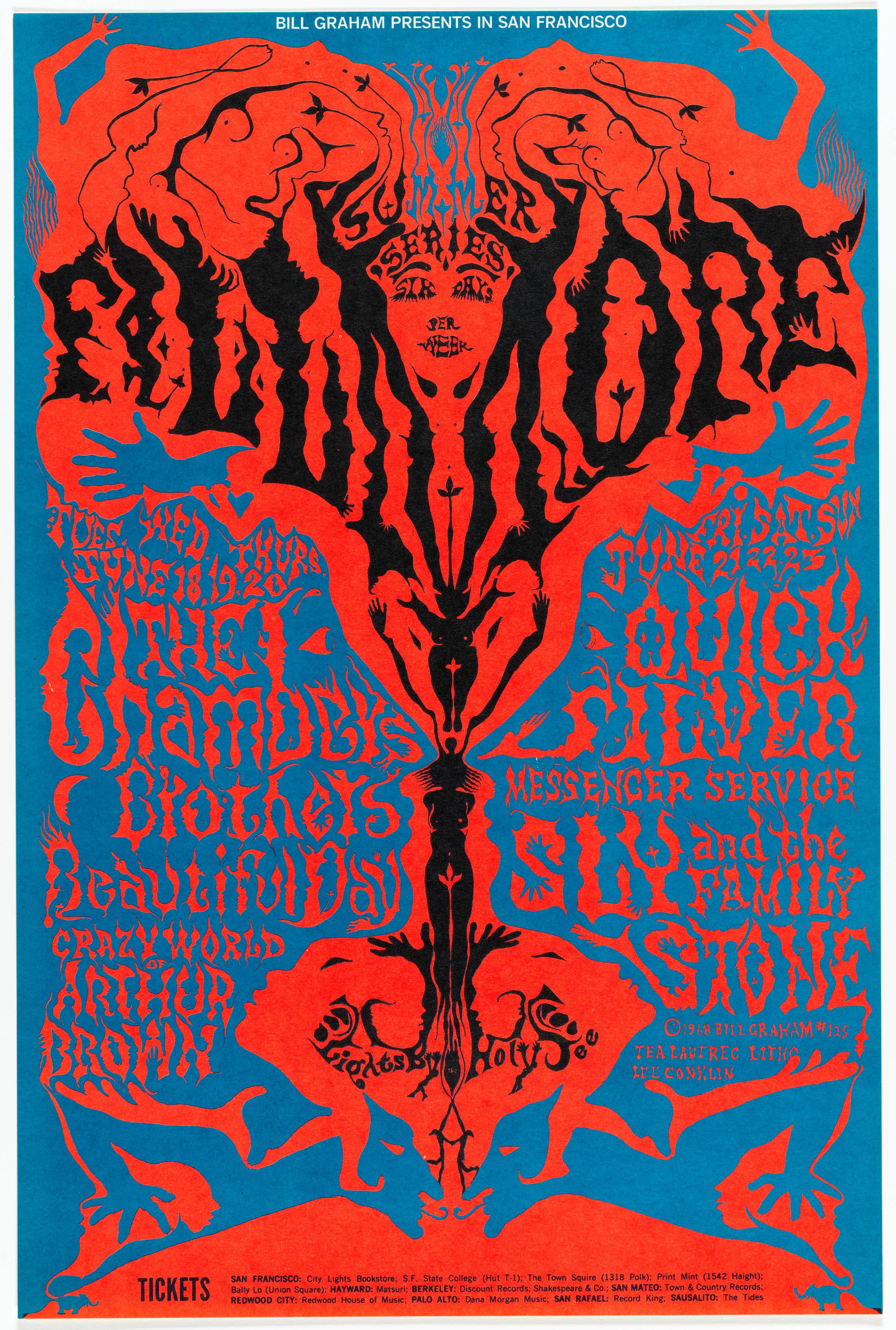 Chambers Brothers, Quicksilver Messenger Service; Fillmore Auditorium, June 18-23, 1968