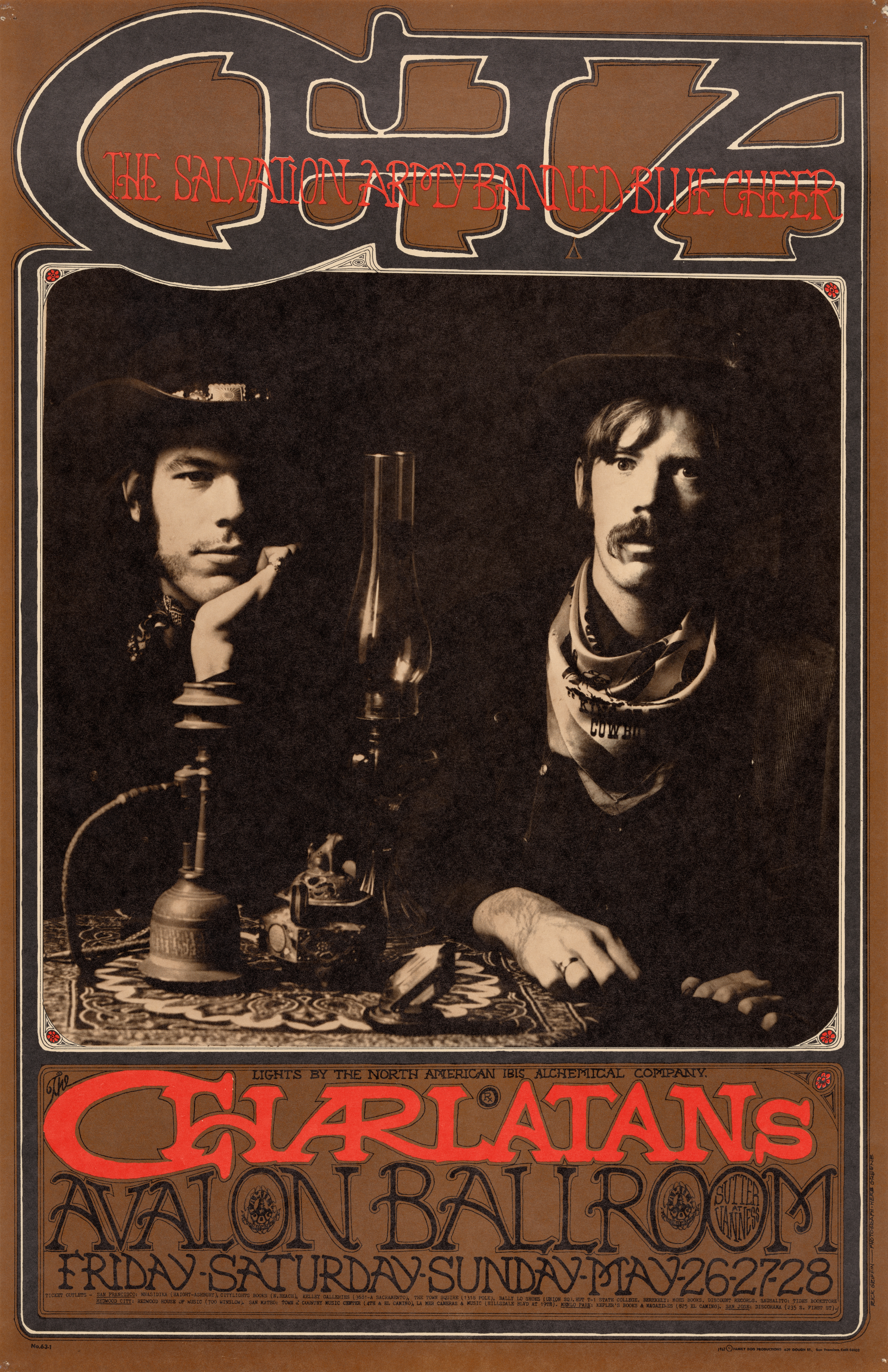 Charlatans, Blue Cheer; Avalon Ballroom; May 26-28, 1967