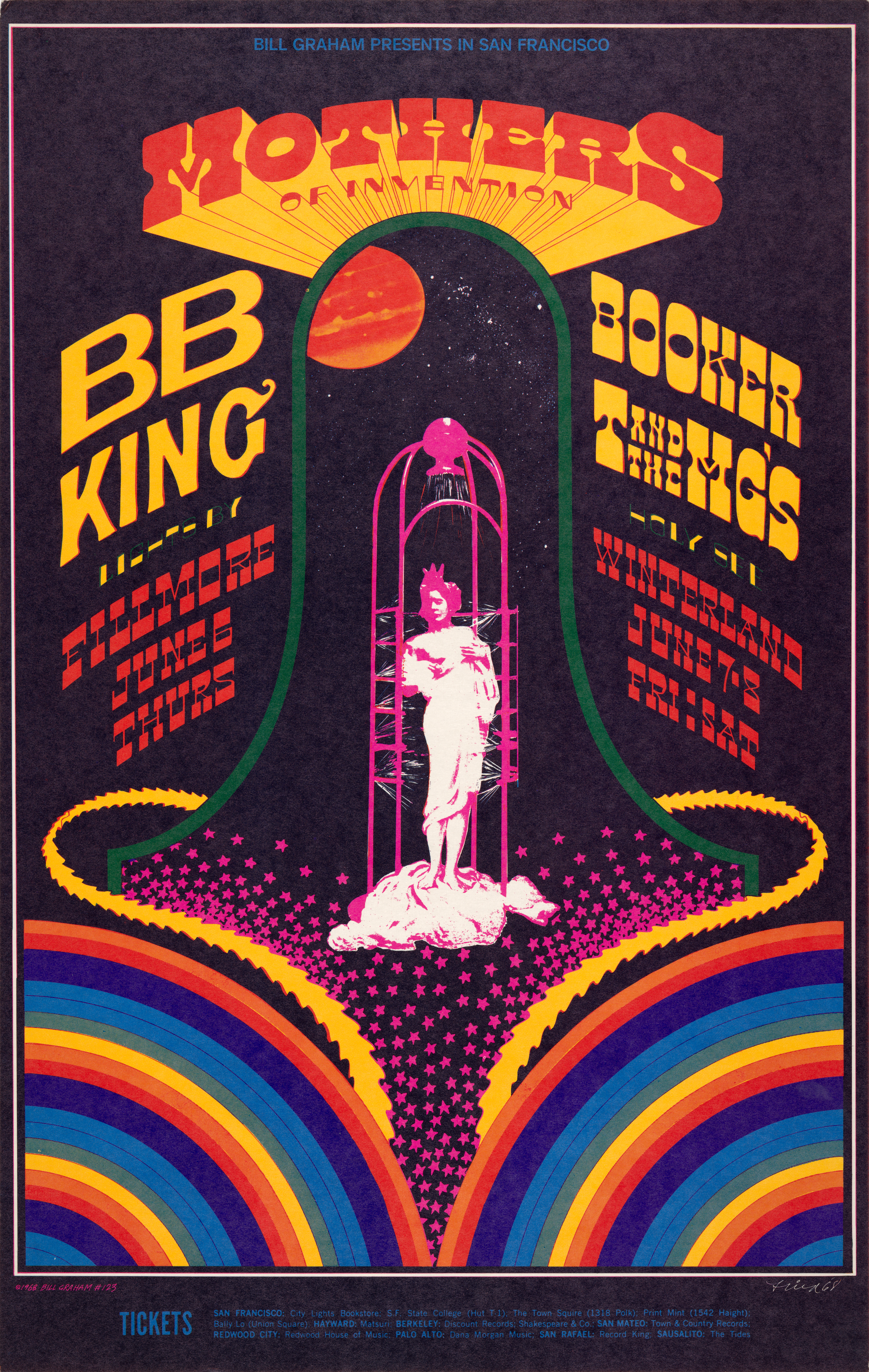 Mothers of Invention, B.B. King, Fillmore Auditorium, June 6, 1968 and Winterland, June 7-8, 1968