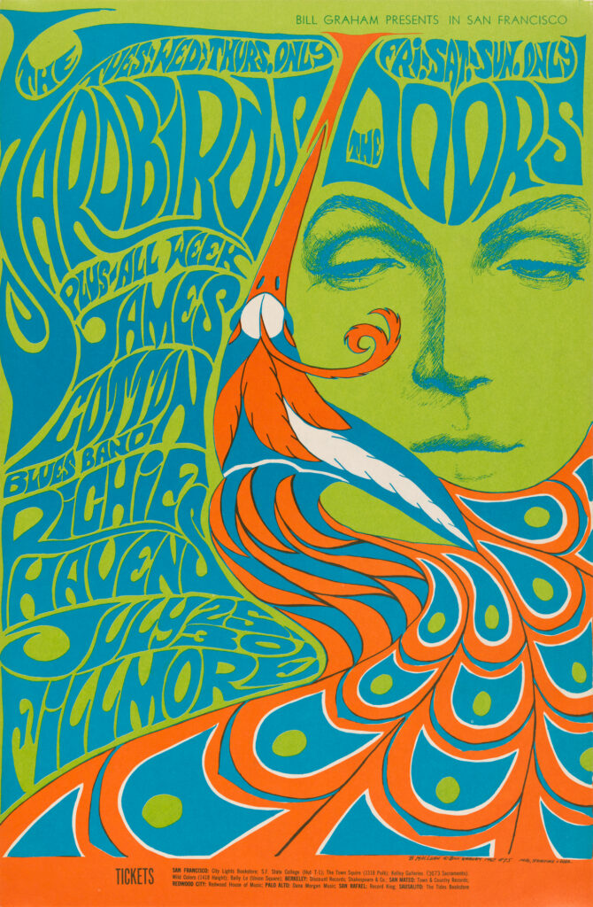 Bonnie MacLean, The Yardbirds, The Doors, Fillmore Auditorium; San Francisco, July 25–30, 1967, 1967