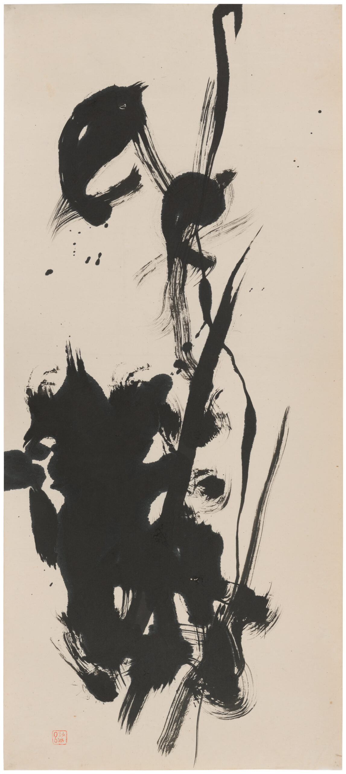 Saburō Hasegawa, Abstract Calligraphy, ca. 1955-1957 · SFMOMA