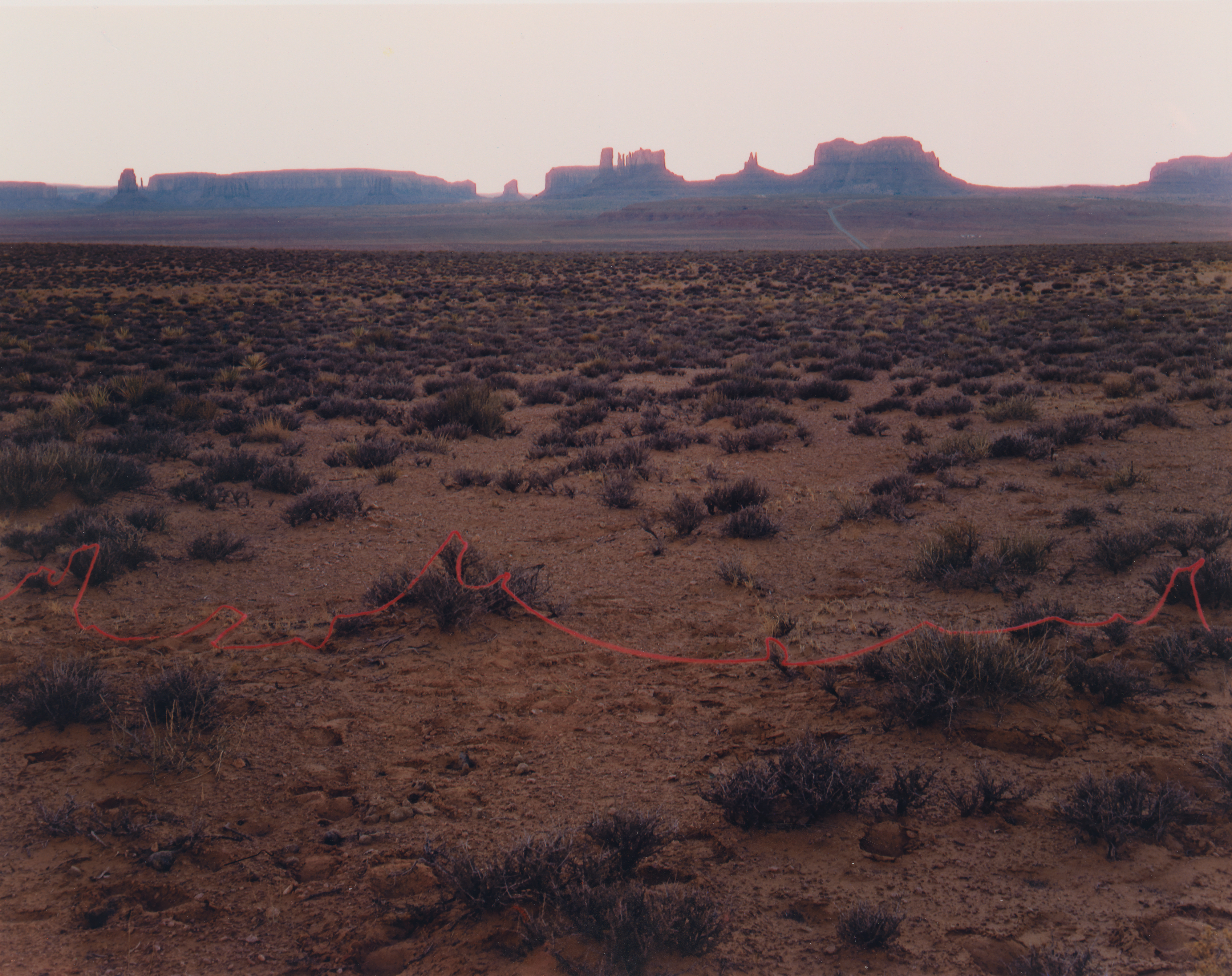 Monument Valley with Red String, from the series Altered Landscapes